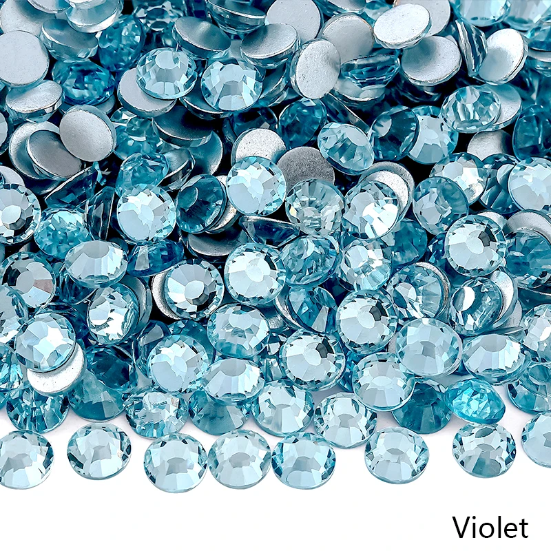 Bobohoo SS3-SS30 Cobalt-Violett Flachrückige Kristalle, Nicht-Heißfixierbare Strasssteine, Kristallglitzersteine für Nagelkunst, DIY-Bastelarbeiten und Dekorationen – Detail 4