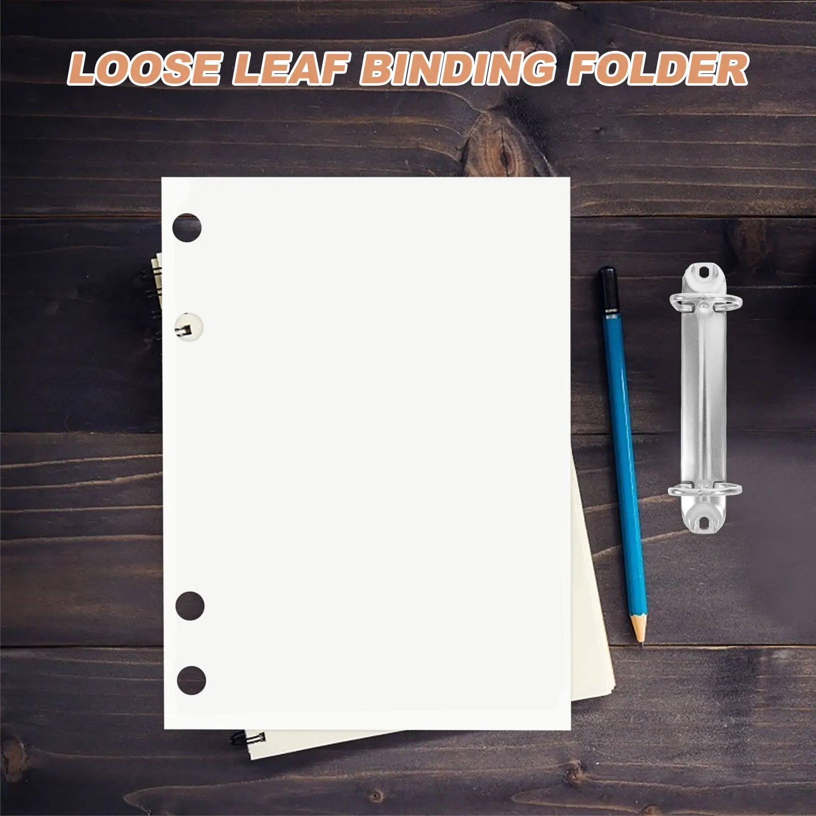 

Loose Leaf Binder 2- Mechanism Alloy for Business Students Stylish Portable Scrapbook Notebook