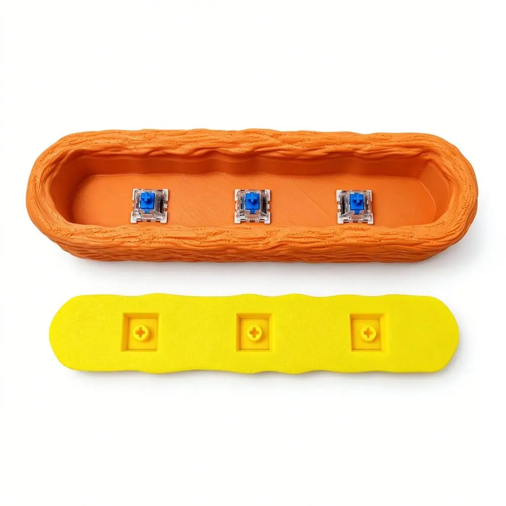 3D Printed Fruit Keycaps Clicker 9 Grids Relieve Stress Fruit Decompression Key Ornament Cute Egg Tart Sensory Clicker