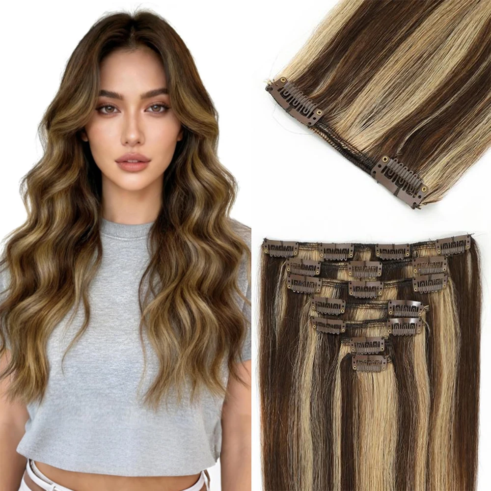 

Накладные пряди из 100% натуральных волос Remy салонного качества, мгновенный объем, 12-24 дюйма, доступны в различных натуральных цветах для женщин.