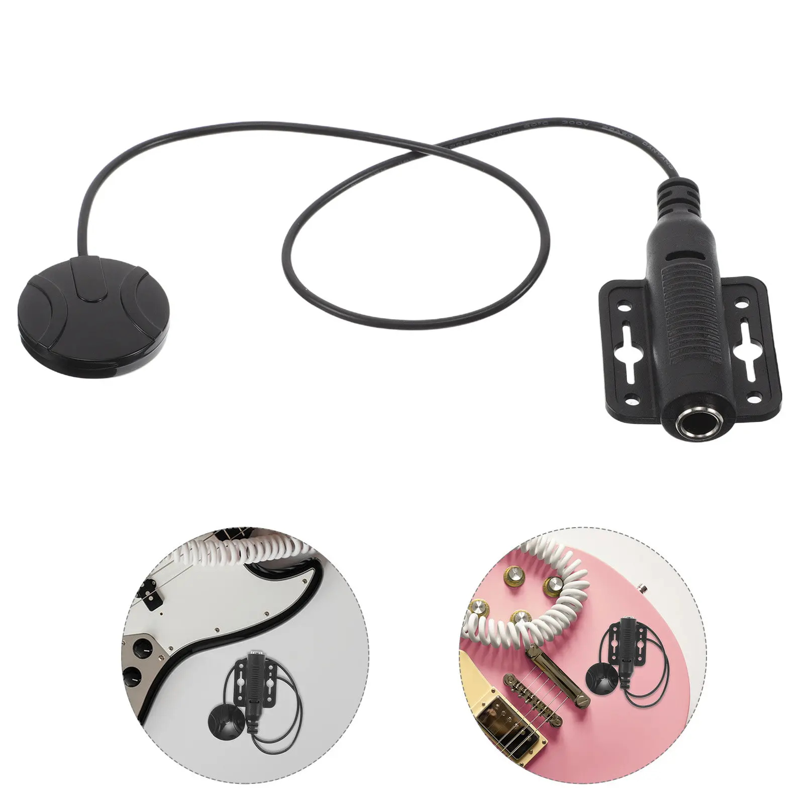 Micrófono Adhesivo para Guitarra, Ukelele y Kalimba, Alta Sensibilidad, Sonido Acústico, Sin Perforación, Fácil Instalación, Grabación de Alto Rendimiento