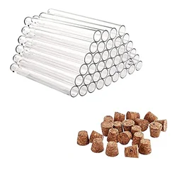 Pack of 40 Plastic Test Tubes with Corks 20Ml Test Tubes for Flowers,for DIY Craft Candy Liquids Spices Flowers,150X16mm