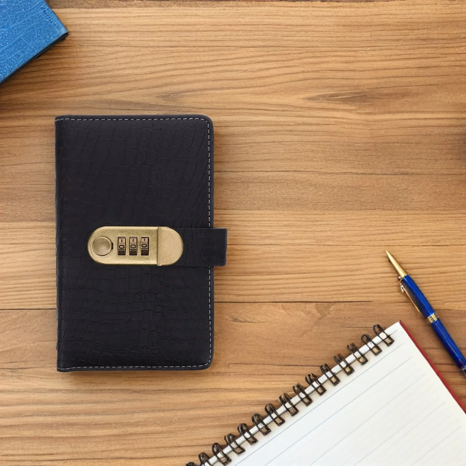 Password Lock Cash Storage Book Secure Notebook Combination Lock Confidential Money Diary Safety Saving Organizer Portable