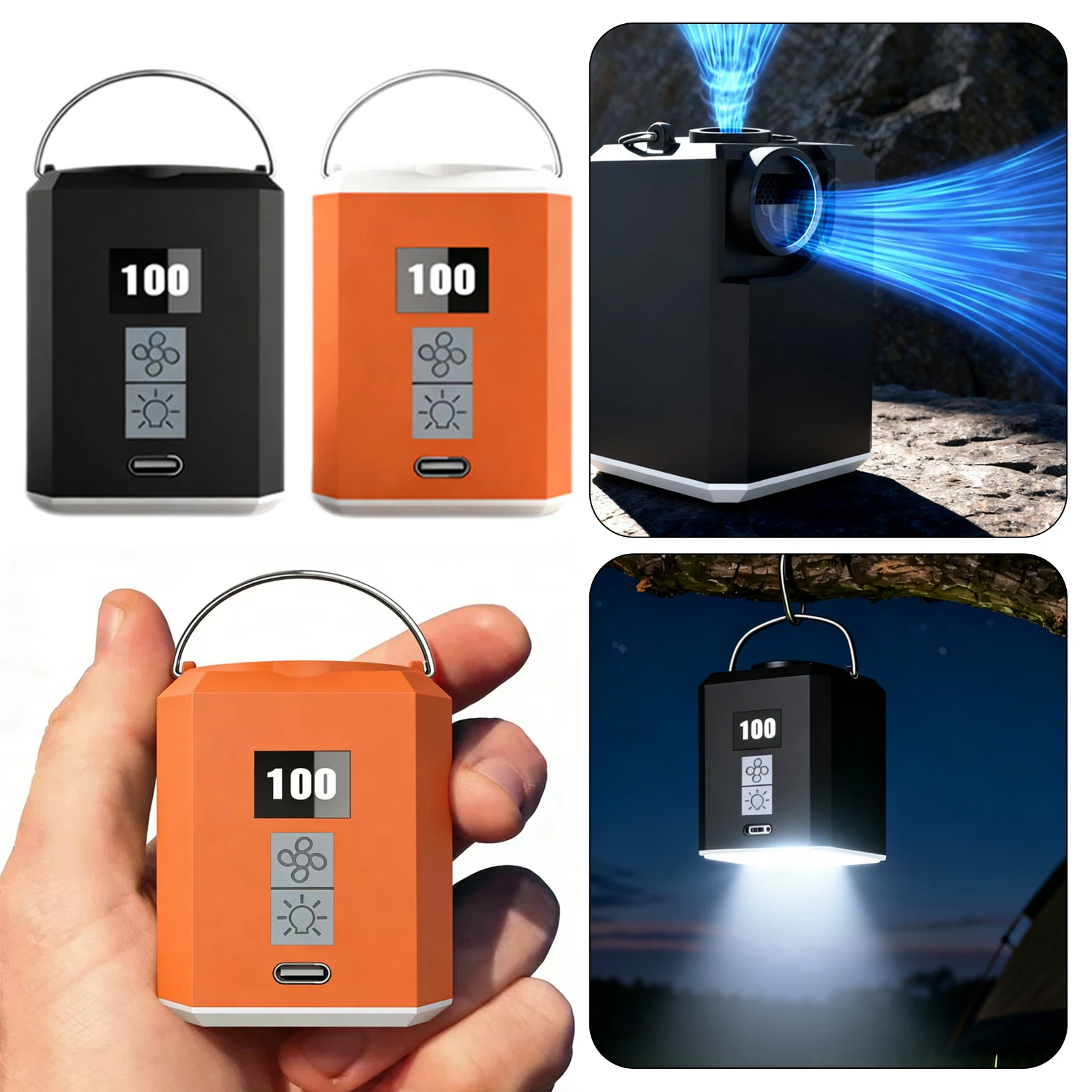 

2100mah Electric Airs Pump 2 In 1 With Camping Lamp Inflate Deflate Mini Aisr Pump For Camping And Swimming Rings、Vacuum Bag