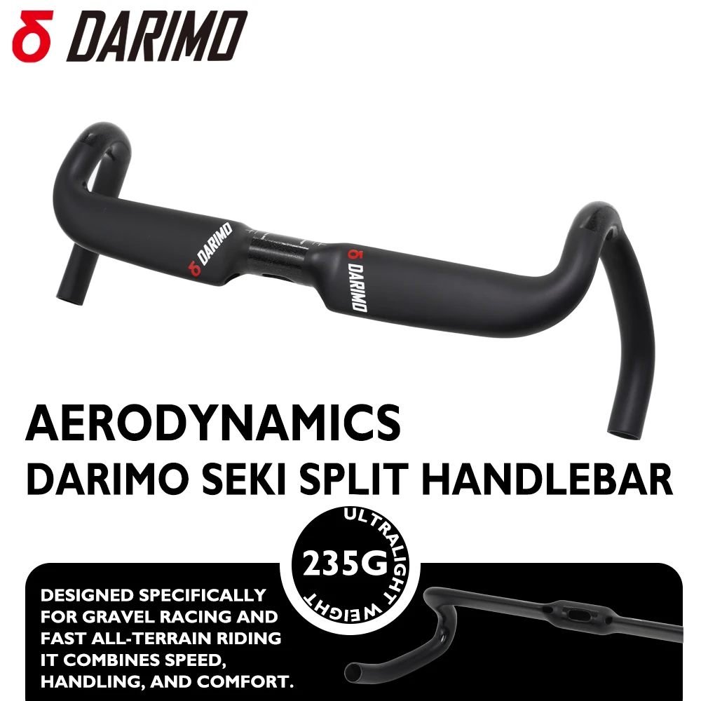 

DARIMO carbon fiber road handlebar, gravel handlebar, bicycle handlebar,31.8mm,15° external expansion,internal routing,360-420mm