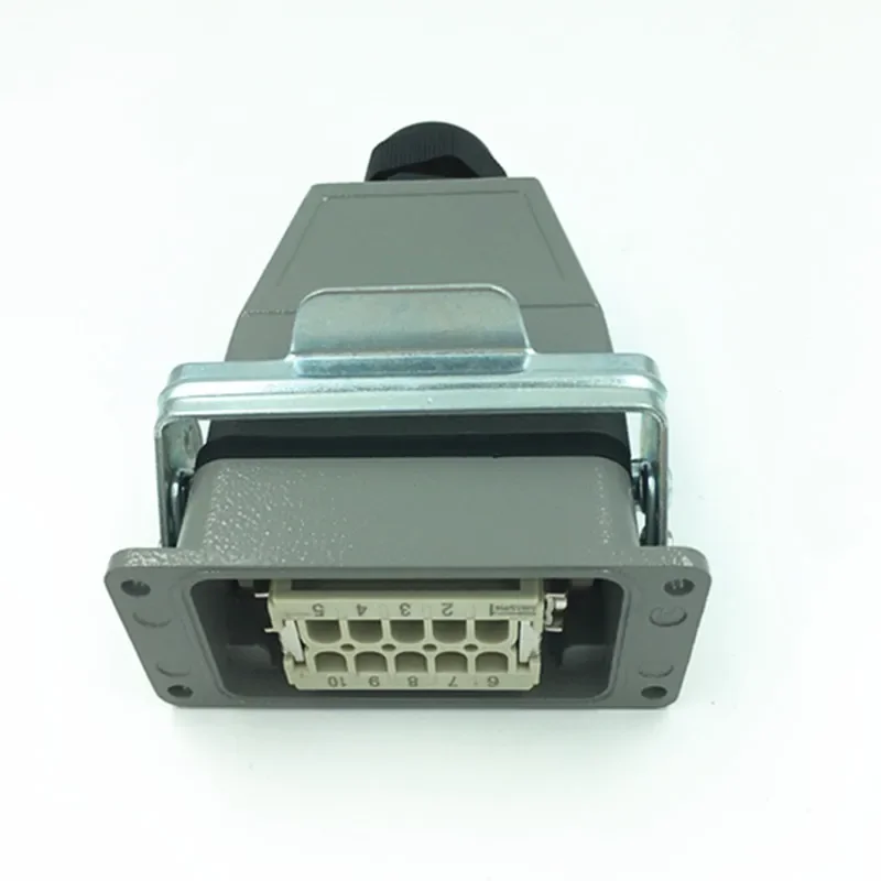 Spina aeronautica rettangolare impermeabile Connettore per carichi pesanti Plug-in Hot Runner a 10 conduttori HDC-HE-010 nascosto PG21
