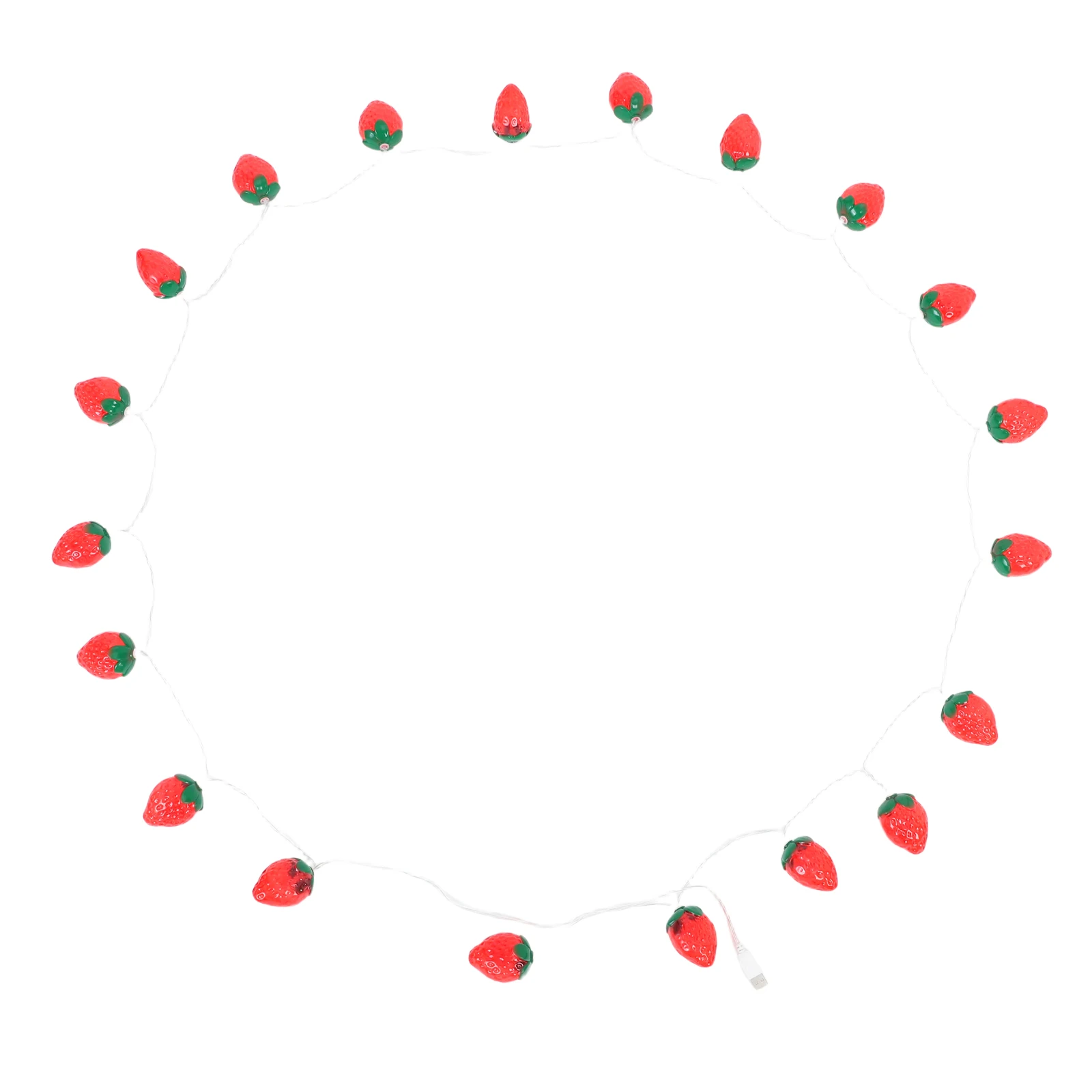 Stringa a forma di fragola per lucine a grappolo Luci decorative per camera da letto Plug in Forniture per feste per interni ed esterni