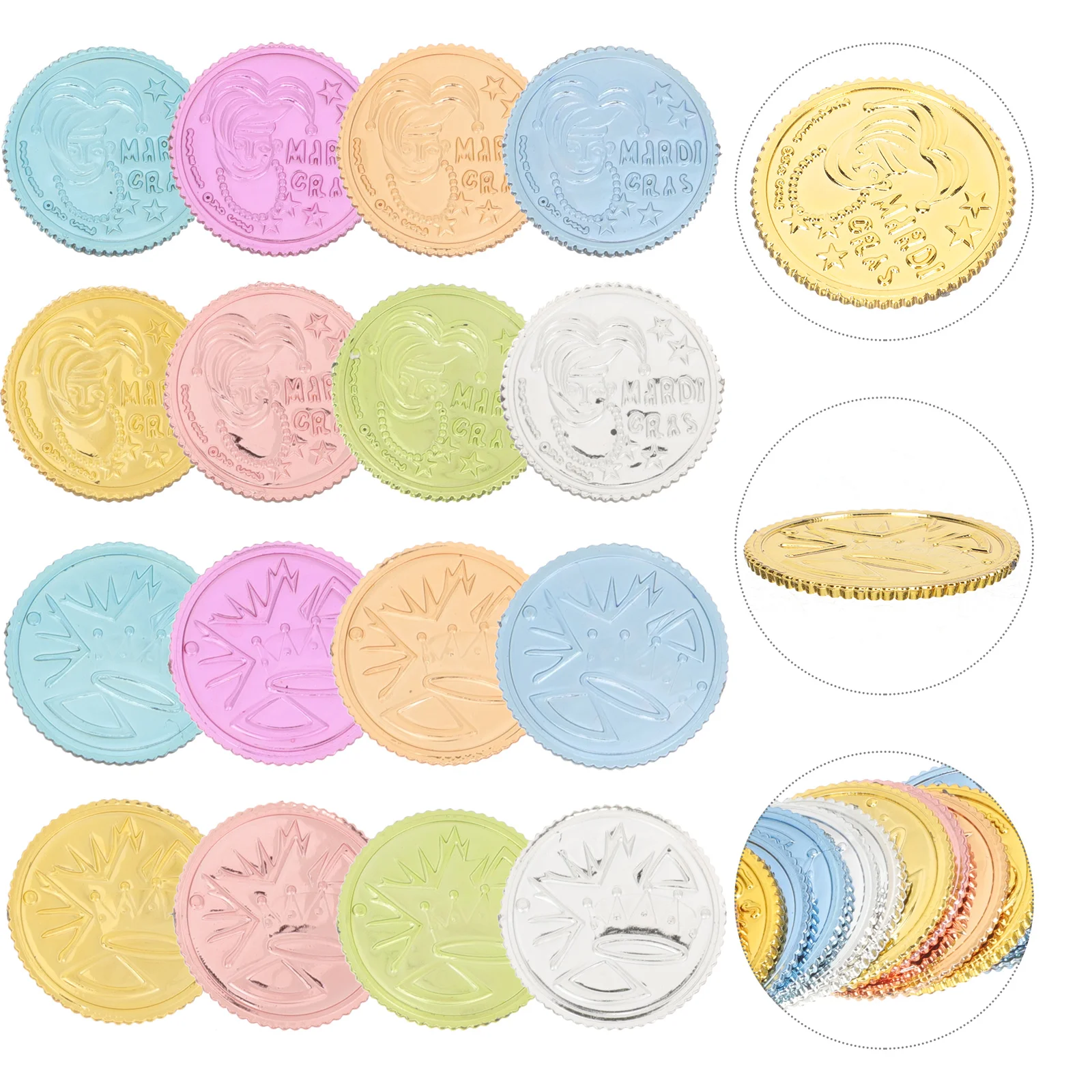 

100pcs Plastic Pirate Coins Pirate Treasure Coins Game Coins Props for Kids Rewards Coin for Pirate Plastic Coins