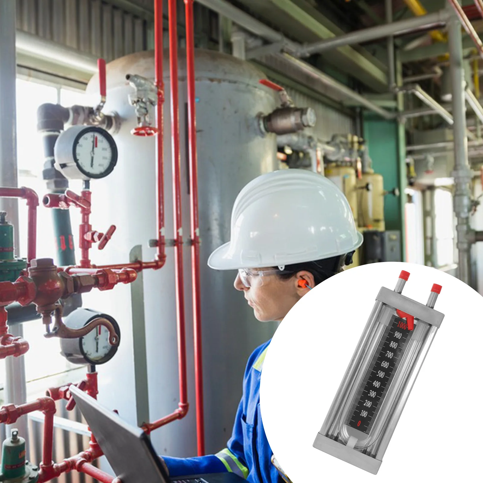 เครื่องวัดความดันรูปตัว U มิเตอร์ดิฟเฟอเรนเชียลสแตนเลส Manometer ความแม่นยําสูงสําหรับบ้าน