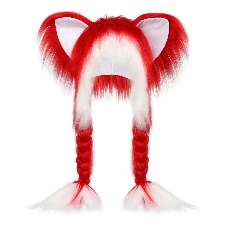 Le Cool Plush fursuit, niche two-dimensional cat , animal ears, anime subculture, unisex fluffy Y2K headgear hat