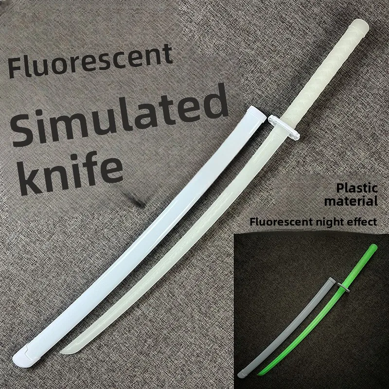 

100cm/33.37in Plastics Luminous Swords Cosplay Model Katana Props Anime Peripherals Boys Toys Collectible Gift Practice Display
