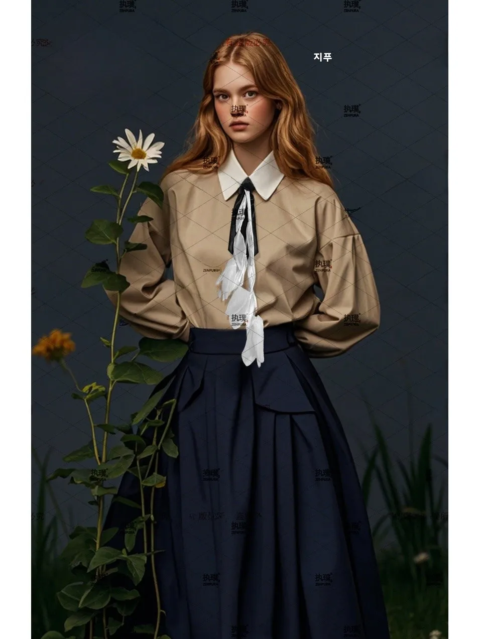 handmade-tulip-pattern-women's-tie-ultra-narrow-sle-casual-faionable-semi-transparent-design-original-small-ence