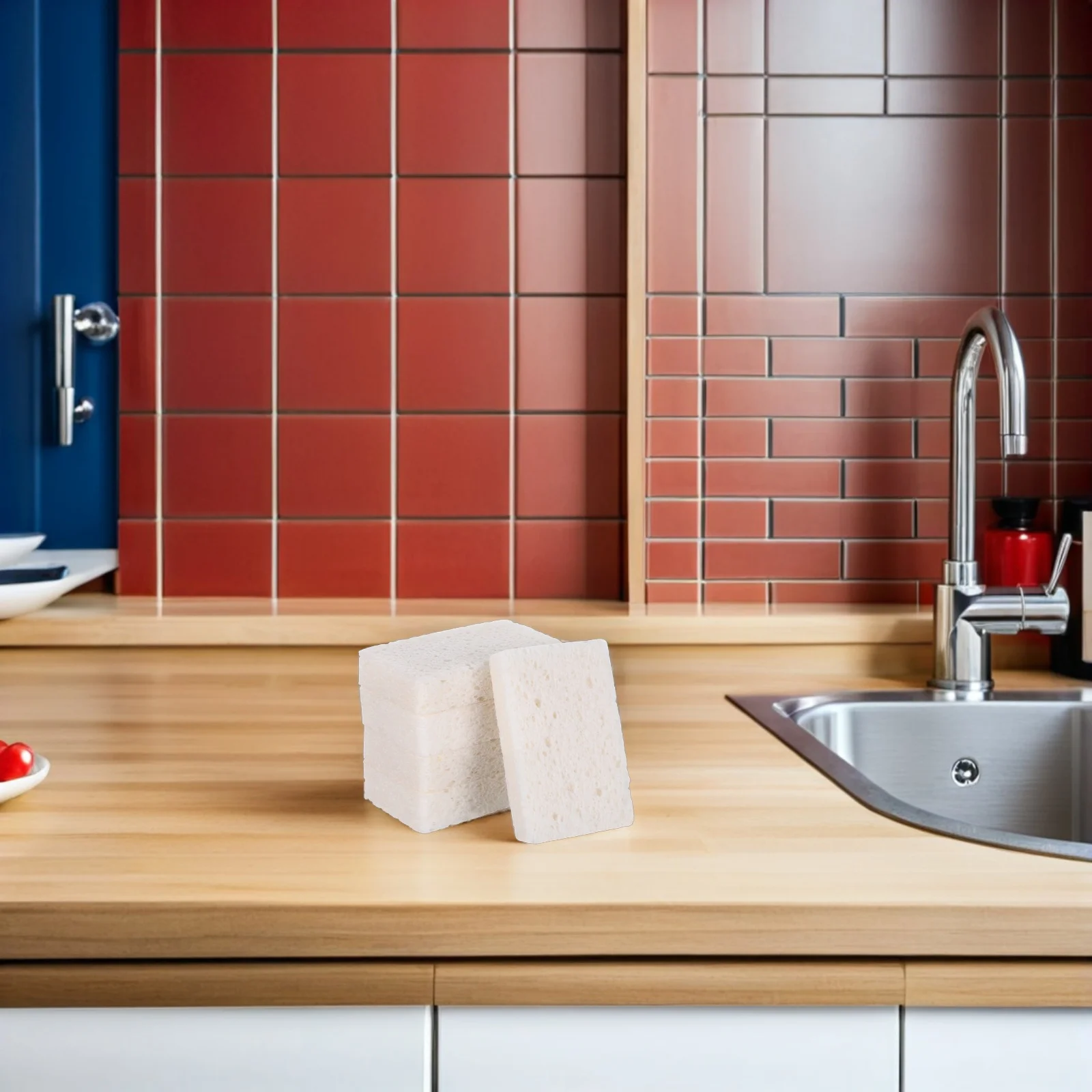 

20pcs Wood Pulp Sponge Cellulose Sponges Kitchen Non Scratch Scrubbing Pads For Dish Washing Bathroom Cleaning - Reusable