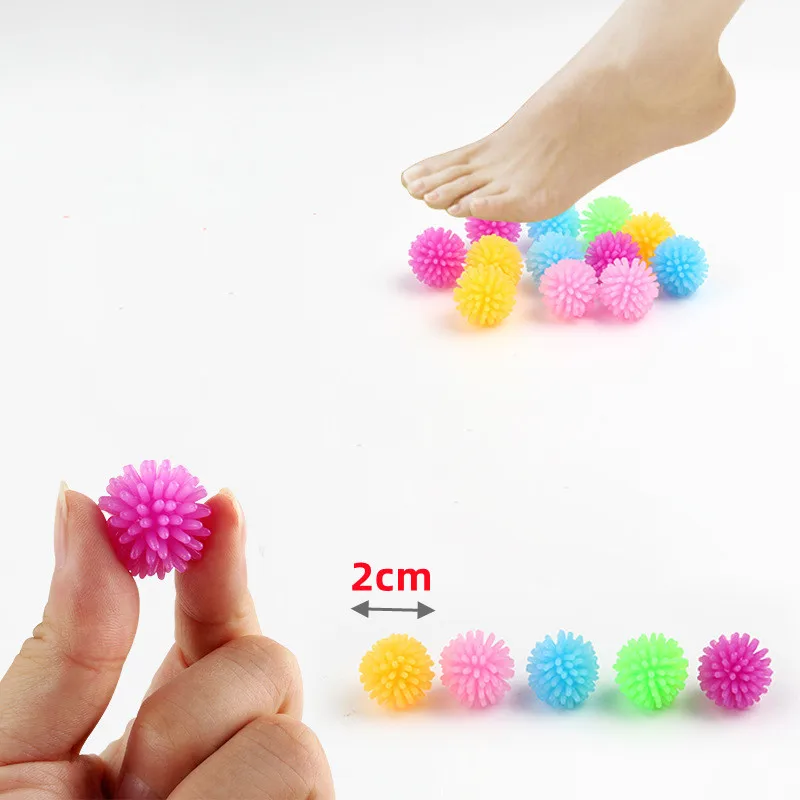20PCS TPR Bayberry Ball Hedgehog Mini Massage Ball For Yoga Foot Massage Ball Vent Decompression Soft Squishy Squeeze Fidget Toy