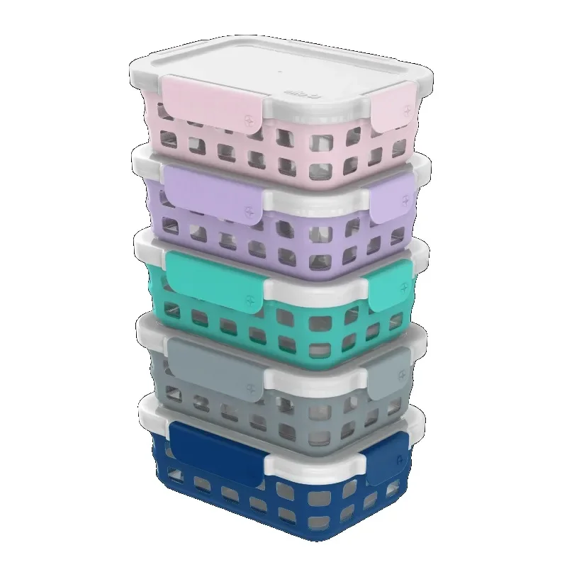 

10 Piece Glass 3.4 Cup 27 Ounce Duraglass Food Storage Meal Prep Container Set-Home