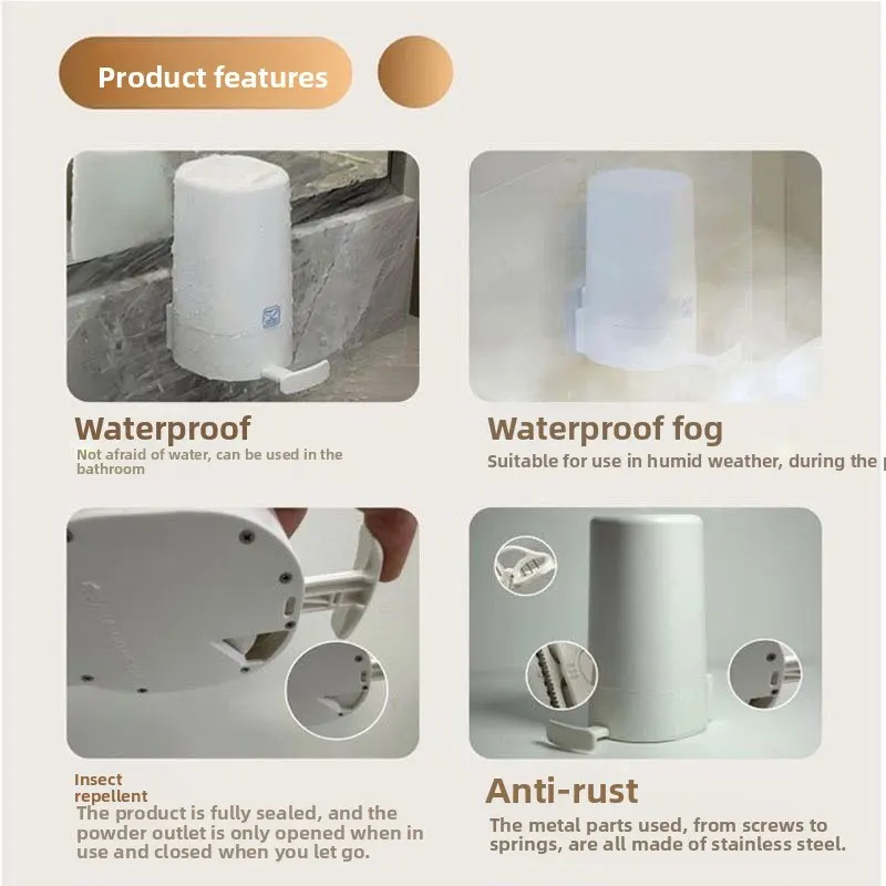 Soap Grinder Wall Mounted No Drilling Waterproof Bar Soap Powder Dispenser for Bathroom Kitchen