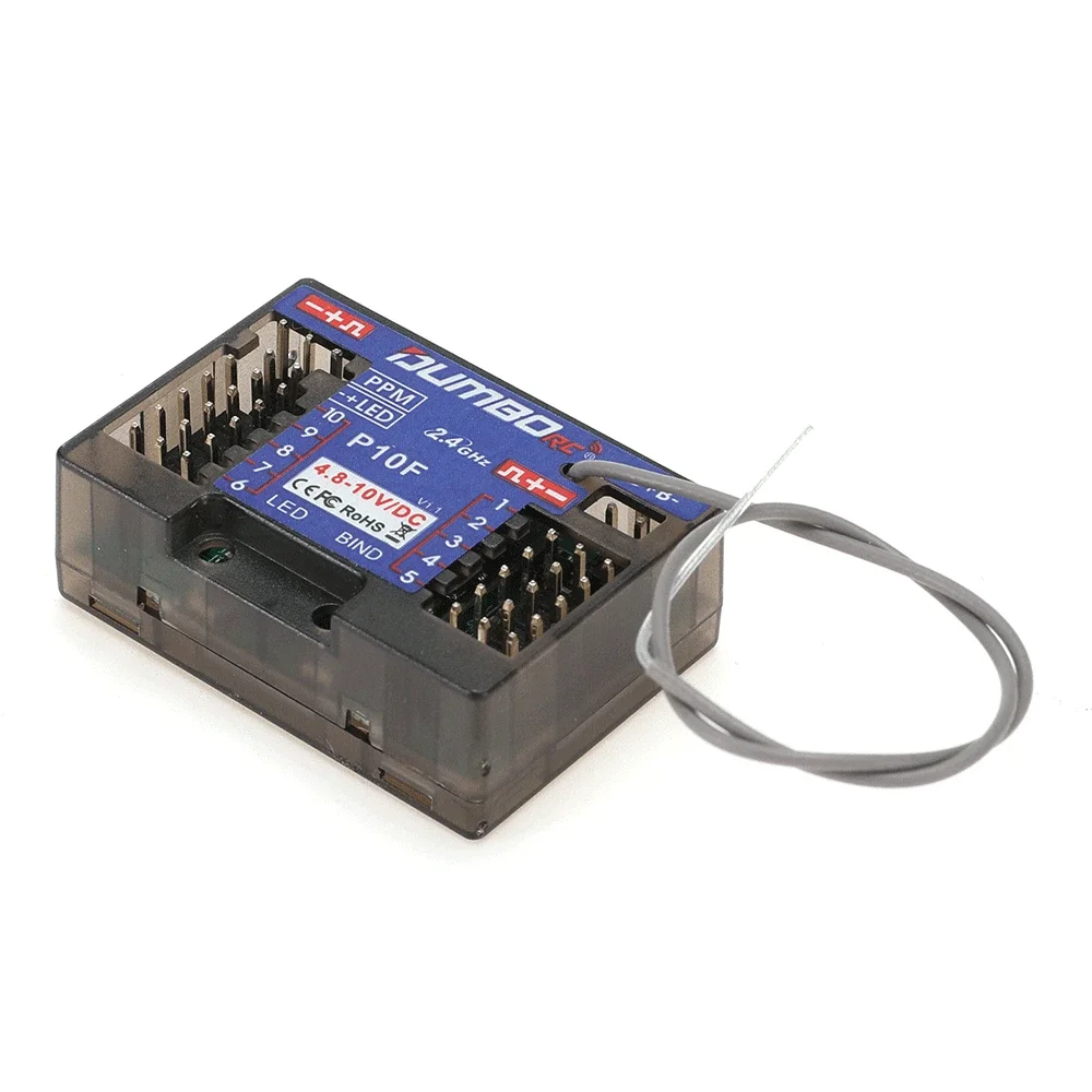 DUMBORC P6FG P10FG P6DC P4FMG 4CH 6CH 10CH Mini Empfänger 2,4G 4,8-10V Spannung Rückkehr für X6 DDF-350 Sender RC Auto Boot Tank