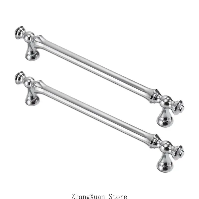 Aluminium-Metall-Schrankgriffe mit reflektierender silberfarbener Optik, 3 x – Detail 4