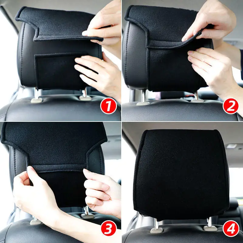 Hot Car Headrest Cover with Phone Pocket  for BMW Renault Opel Volkswagen VW Suzuki AUDI Nissan Ford Focus Kia Auto Accessories