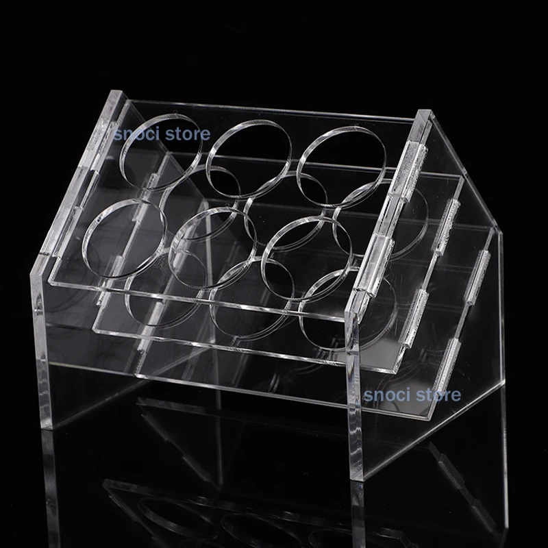 Slant Rack Acrylic Test Tube Holder 6Wells 8wells18 Wells 25wells for 10ml/15ml/50ml Centrifuge Tubes Clear test tube rack view 4