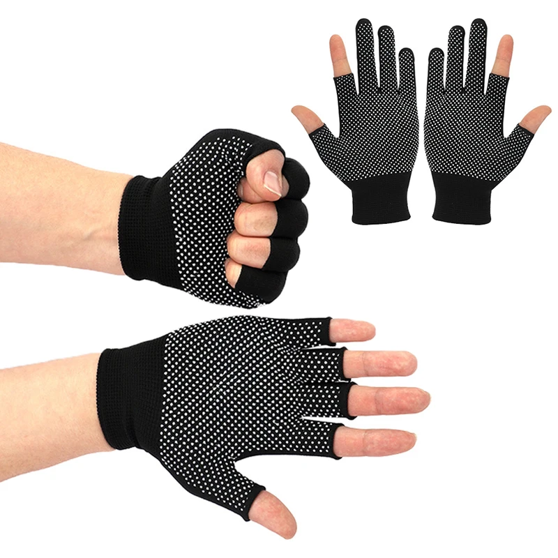 Summer Outdoor Breathable Half Finger Nylon Gloves Men Women Non-slip Touchscreen Riding Sport Fitness Non-slip Sunscreen Gloves