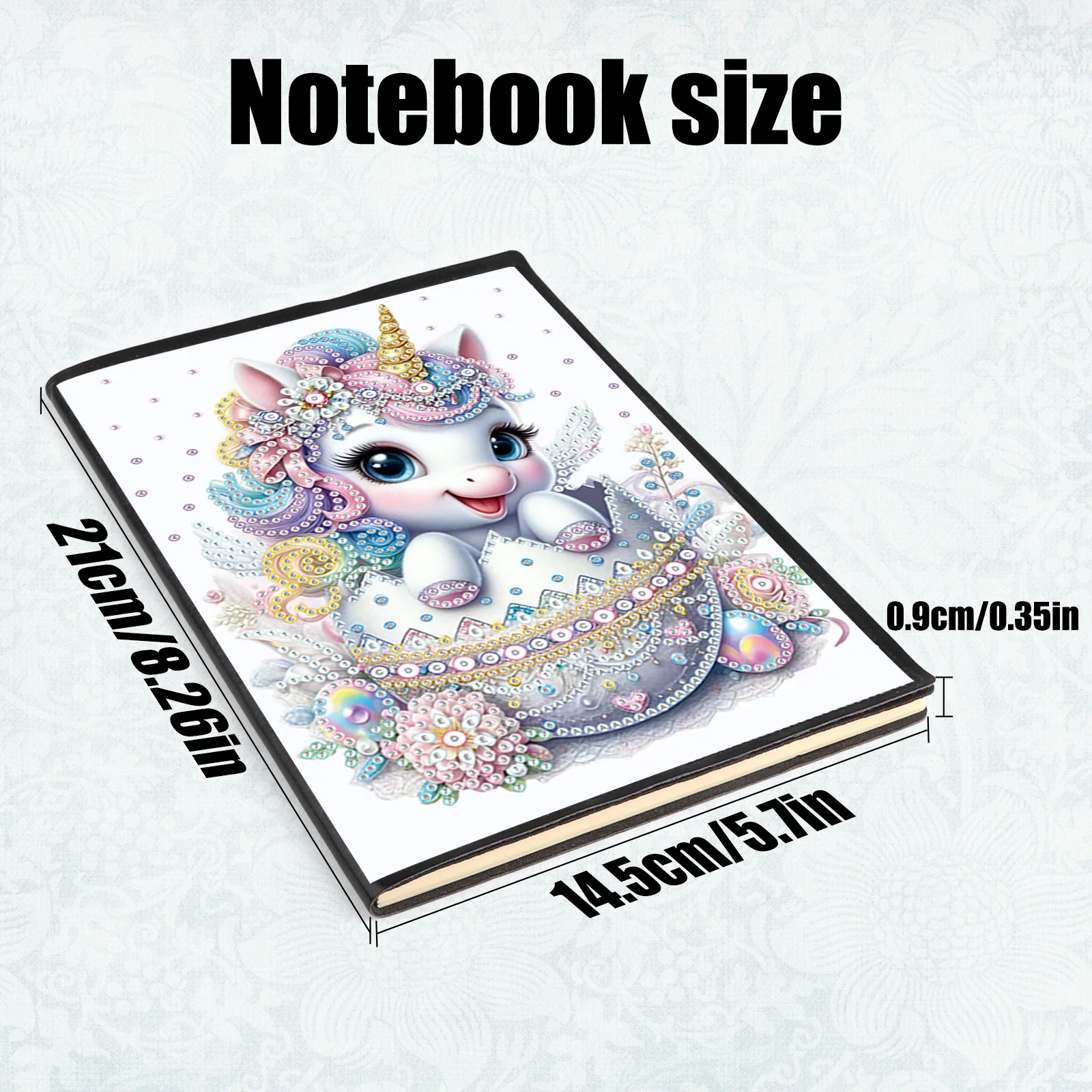 Diamond Art Painting Notebook Kits,DIY Cute Unicorn Diamond Dots Notebook for Adults,Journals for Creative Home office Gifts