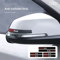 6Pcs Rubber Anti Collision Strip Car Door Rearview Mirror Protector Stickers For Audi A1 A3 A4 A5 A6 A7 A8 Q2 Q3 Q5 Q7 TT S line