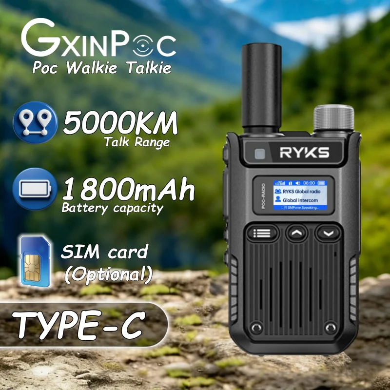 

Рация 5000 км, включение и использование, 200-канальное зарядное устройство типа C, глобальное карманное двустороннее радио дальнего действия, совместимое с Baofeng Uv 5R