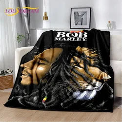 Bob Marley Reggae Music Jamaican Maple Leaf Plush Blanket,Flannel Blanket Throw Blanket for Living Room Bedroom Bed Sofa Picnic