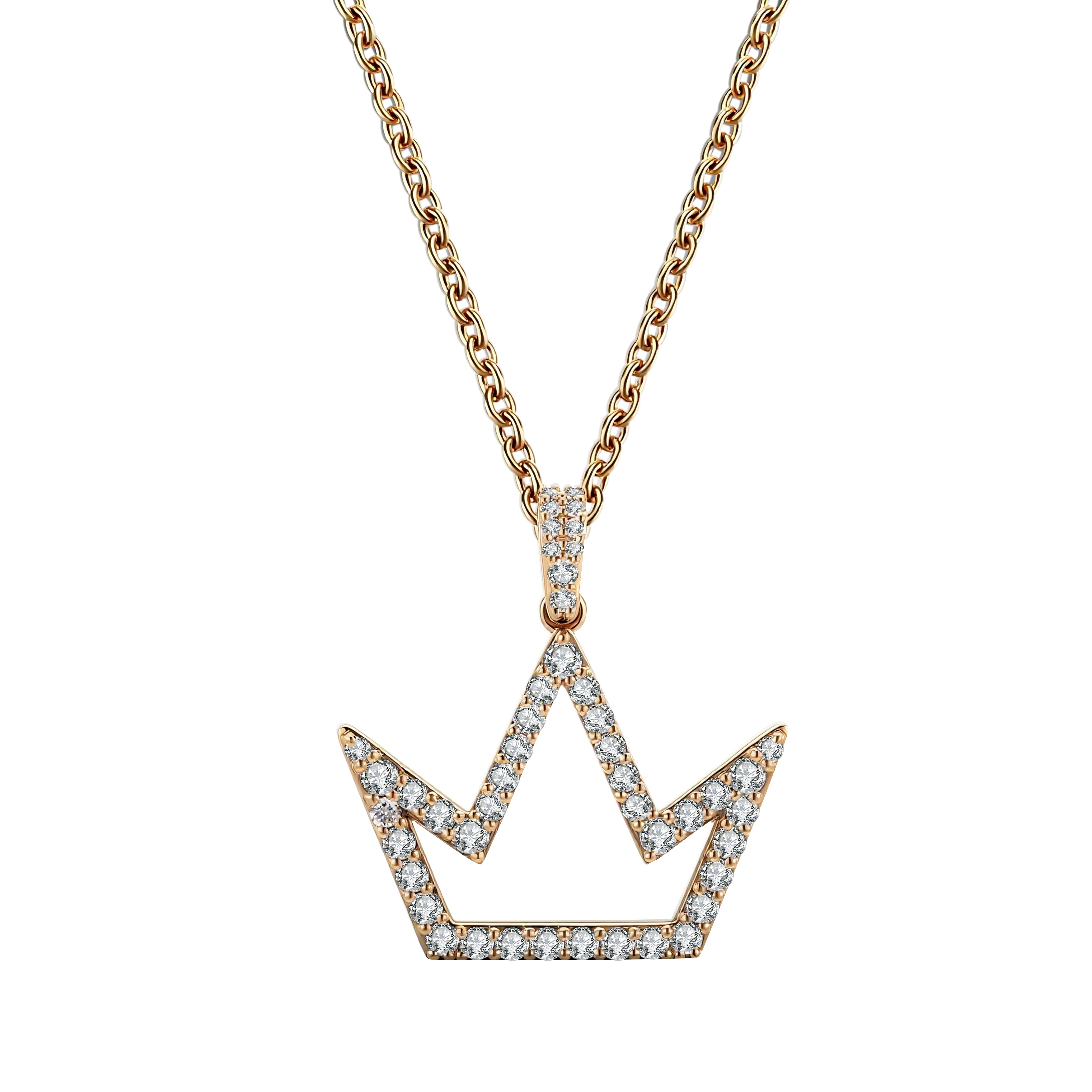 

Provence 18K Crown Pendant for Women AU585 Solid Gold Moissanite Pendants Women's Hip Hop Pendant DIY Jewelry King Pendants