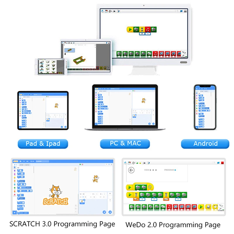 新しい WeDo セットコアビルディングブロックスクラッチ 3.0 ロボット工事紙ガイド DIY 学校スチーム教育レンガおもちゃギフト