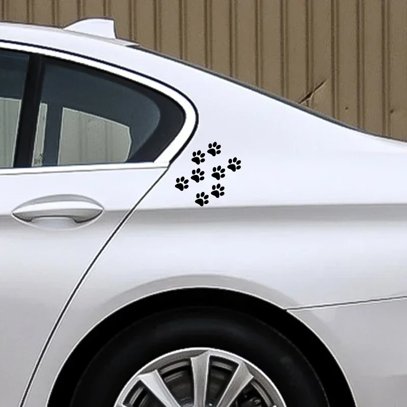 

11.4*11CM Cat Paw Print Stickers Body Decals Car Decals Personalized Scratch Stickers Cat and Dog Footprints Car Stickers