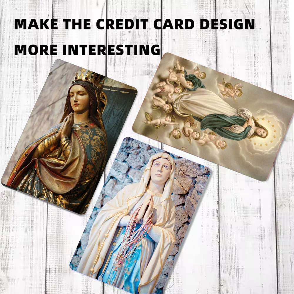 

Virgin Mary Christian Stickers Cartoon Credit Card Visa Debit Bank Charge Card Bus Metro Waterproof Sticker Decal Decoration