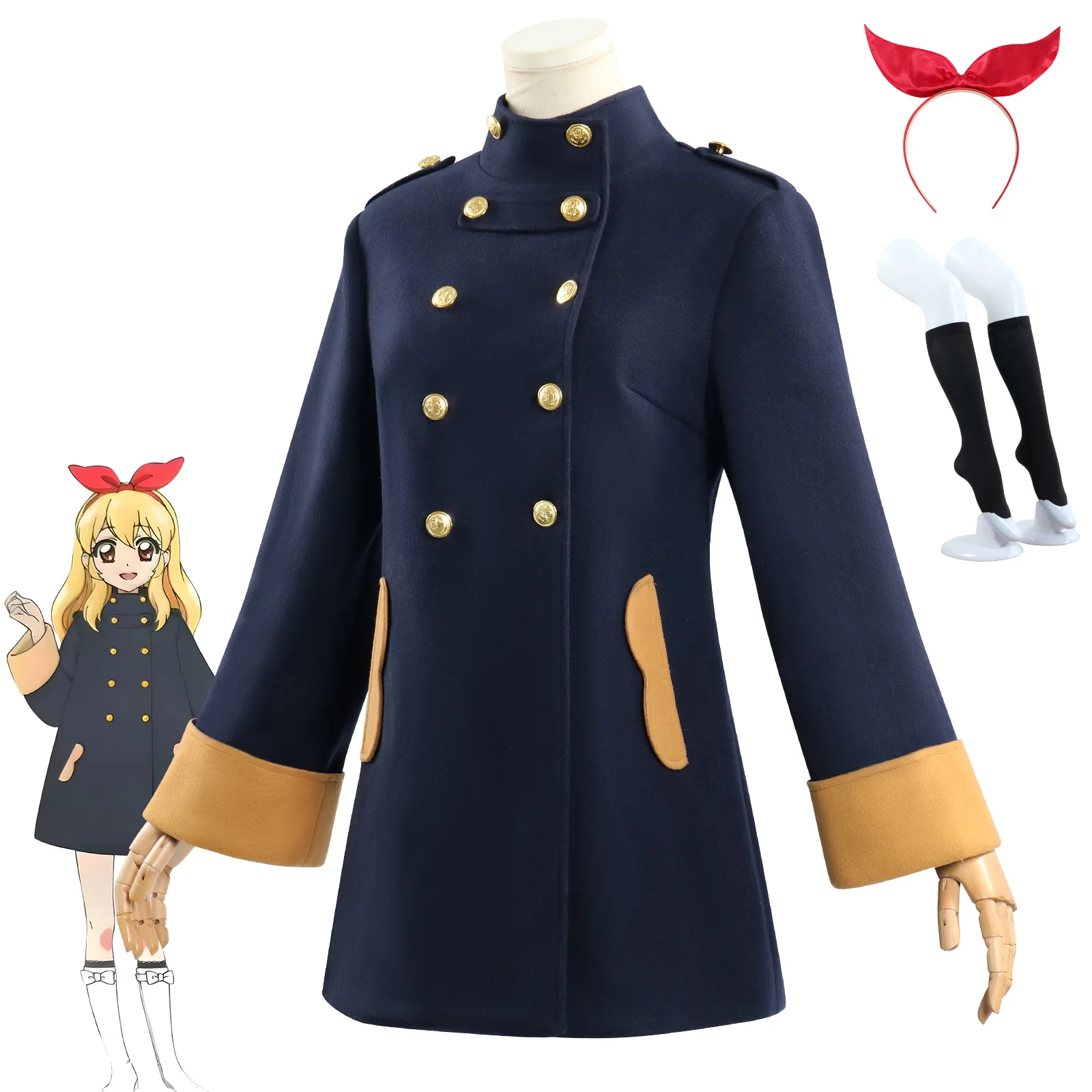 نشاط المعبود كوس البدلة أكاديمية ضوء النجوم ستار قصر بيري الشتاء زي مدرسي تأثيري معطف الشتاء معطف