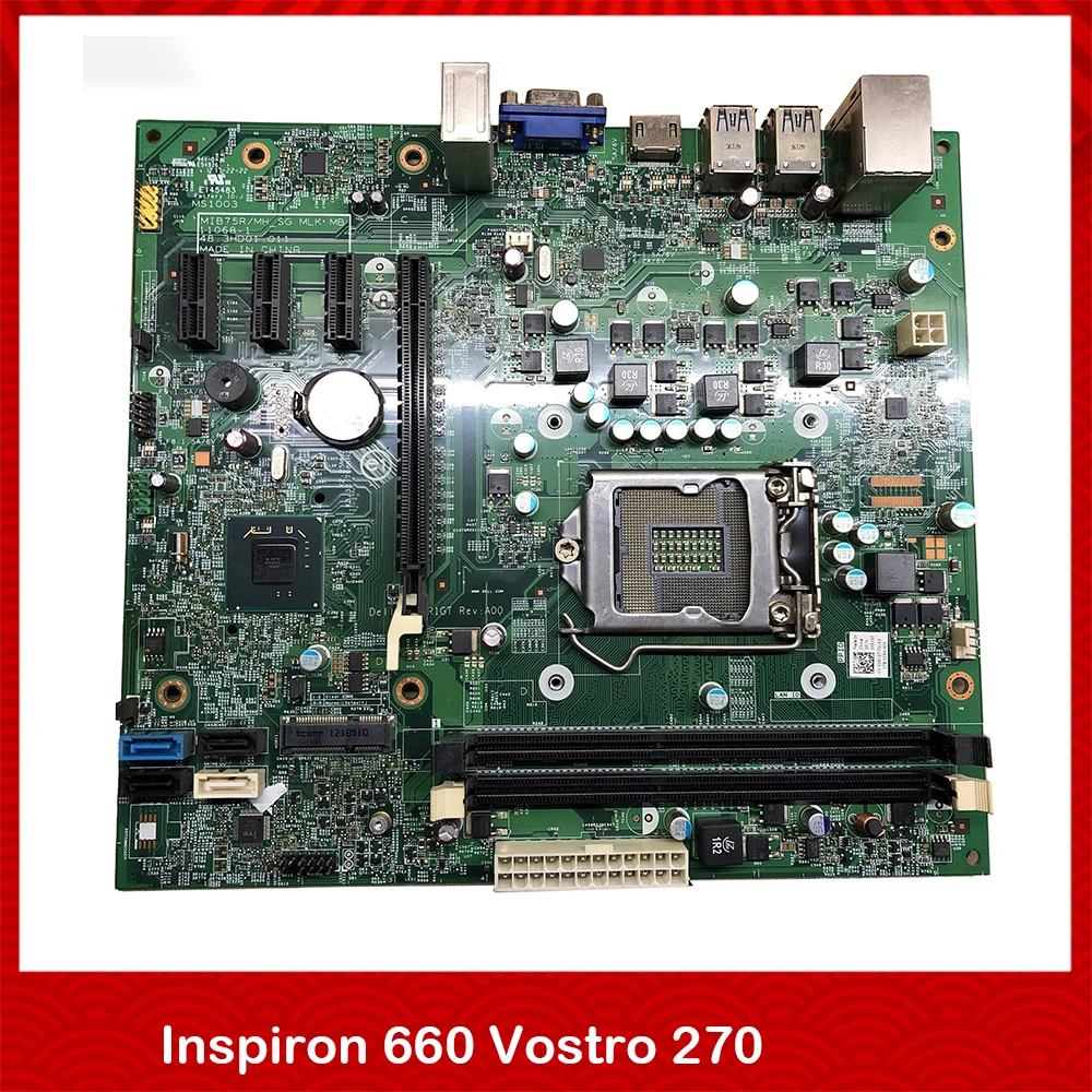 Desktop Motherboard For DELL Inspiron 660 Vostro 270 MIB75R XR1GT 84J0R Fully Tested Good Quality