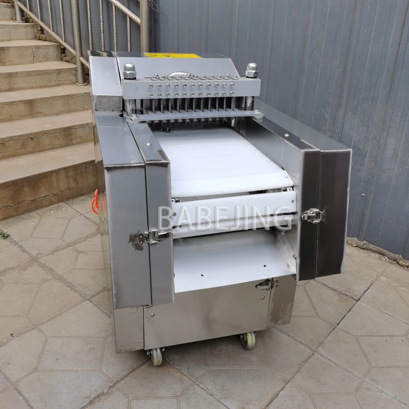 

Электрическая машина для резки мяса, коммерческая машина для резки ребер из нержавеющей стали, машина для резки курицы, утки, кальмаров, замороженной рыбы