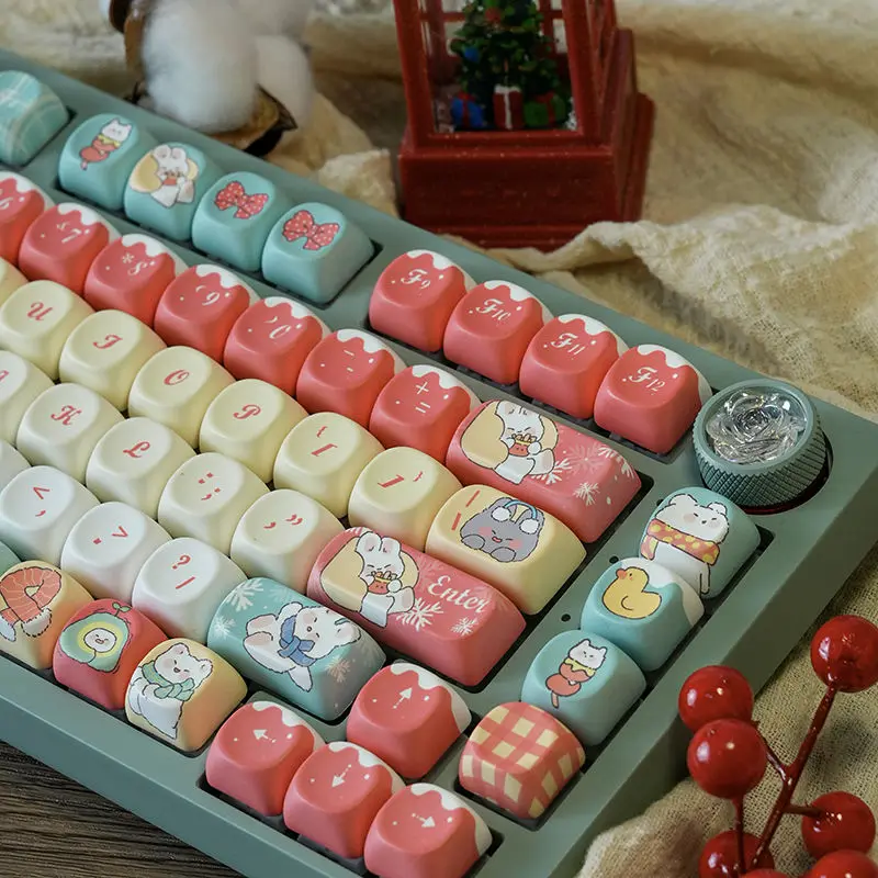 130 Keys Cute Keycap MOA Profile Key Cap Theme Keycap Gift PBT Keycaps Dye Sublimation Mechanical Keyboard Keycap MX Switch