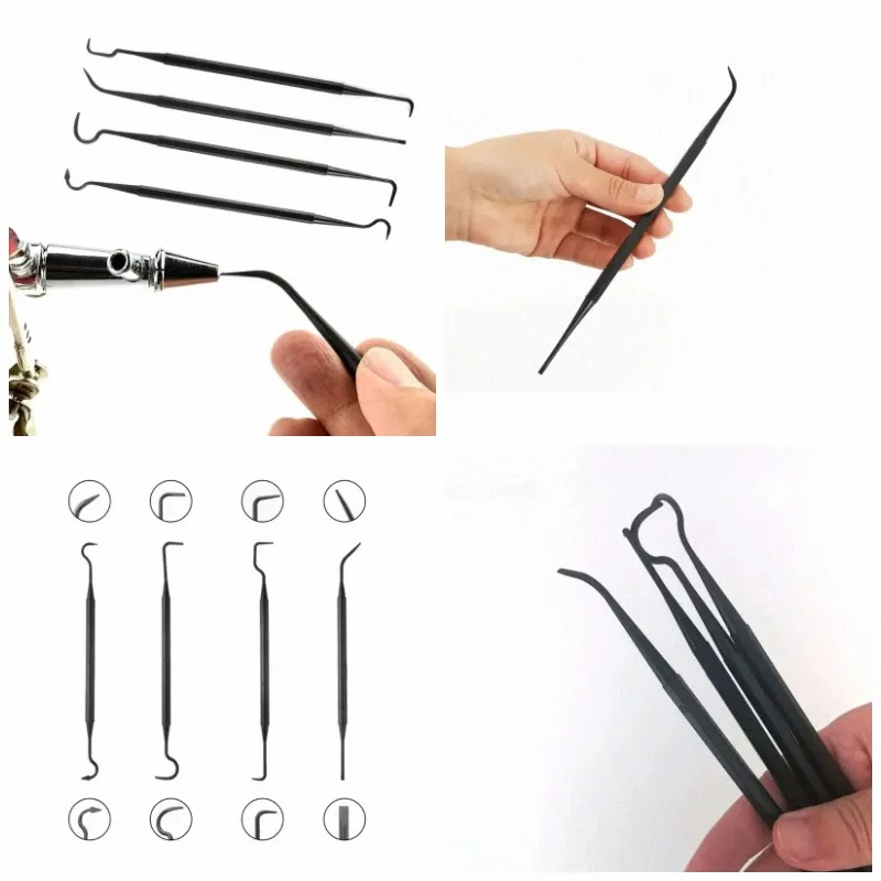 Double-ended Nylon Pick Hook Set 4Pcs Multifunctional Auto Detailing Cleaner Tool Car Stain Gap Cleaning Supplies