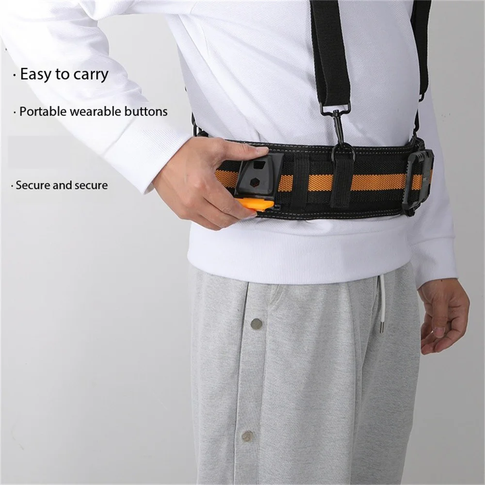 Cinturón de trabajo TOOLSTACK de 2 piezas y correa para el hombro, correa de construcción pesada, duradero, combinado con cinturón de herramientas de suspensión rápida para exteriores