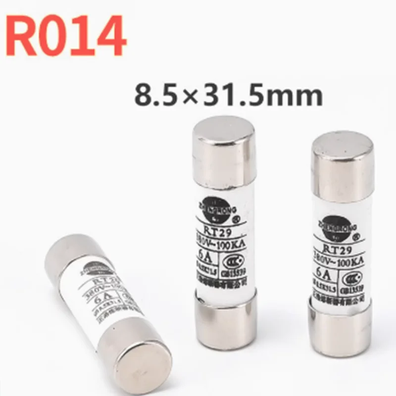 20 PCS New Arrivals 380V R014 RT29 8.5x31.5MM AC Cylindrical Fuse Links High Breaking Capacity CE Certified