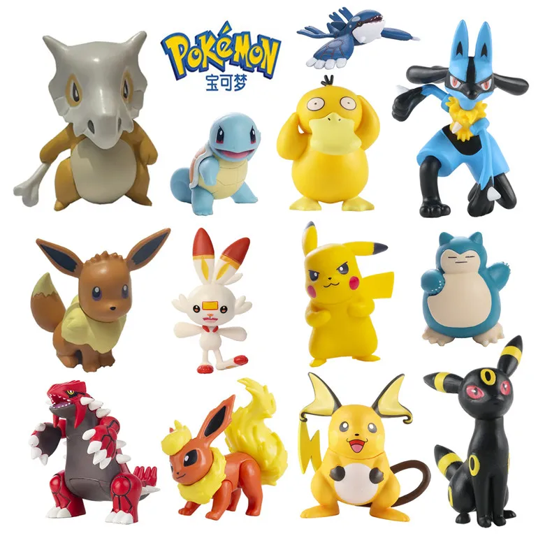 Pokemon Cartoon Movie Anime Figura, Pikachu, Gengar, Mewtwo, Gurado, Monstro de bolso, Action Model Toy, Presentes de Natal, Novo