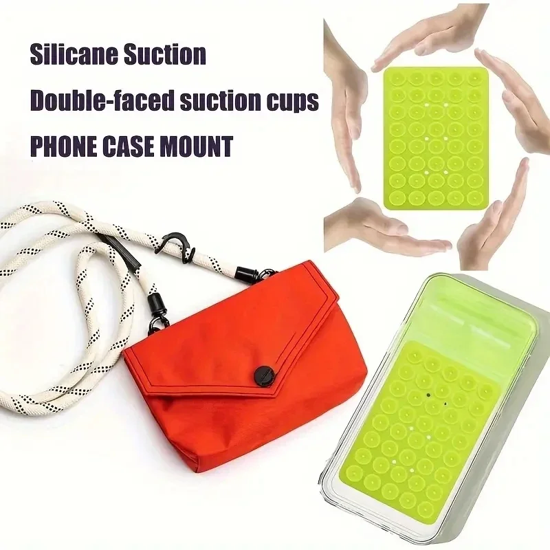 Top Selling 40 double-Sided Silicone Phone Suction Cups For iPhone Android 5x8 Cross-Border Convenience Phone Suction Cup Holder