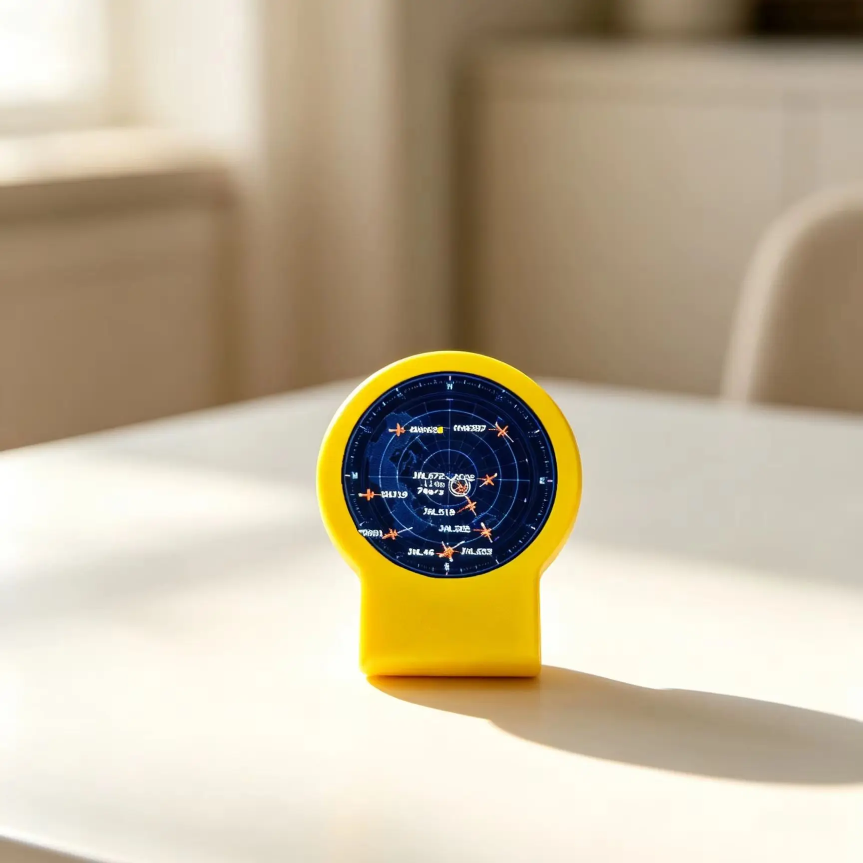 USB-C Deskradar, Live ADS-B Flight Tracker Gadget with Sonar Grid Screen With 3D Printed Case Aviation Desk Decor