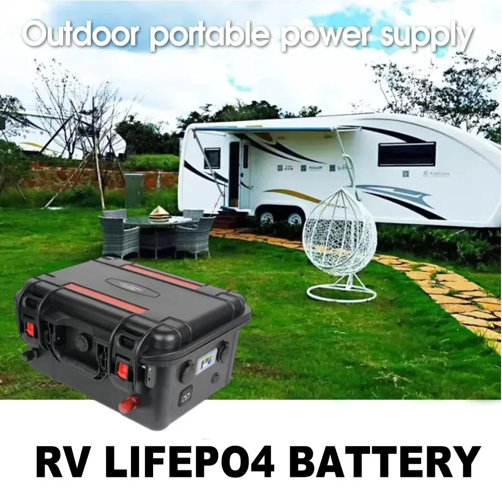 12.8V Packs with BMS Portabl Power Station 300Ah For Outdoor Work Party Camping Fishing 100Ah/150Ah/200Ah/300Ah LiFePO4 Battery