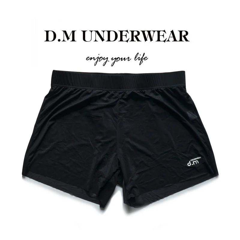 

Мужские белые минималистичные антибактериальные шорты для сна D.M, молодежные, из сетчатой ткани, тонкие, дышащие, с прозрачным кружевом.