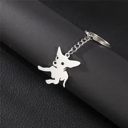 Fashion Cute Dog Keychain Metal Corgi Shepherd Dog Keyring for Women Classic Purse Pendants Backpack Charms Girls Daily Gifts