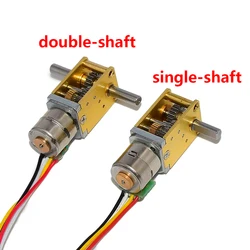 Micro 10mm Full Metal Gearbox Gear Stepper Motor DC 5V 6V Reducer Stepping Motor Single Axis / Double shaft  DIY Smart Robot Car
