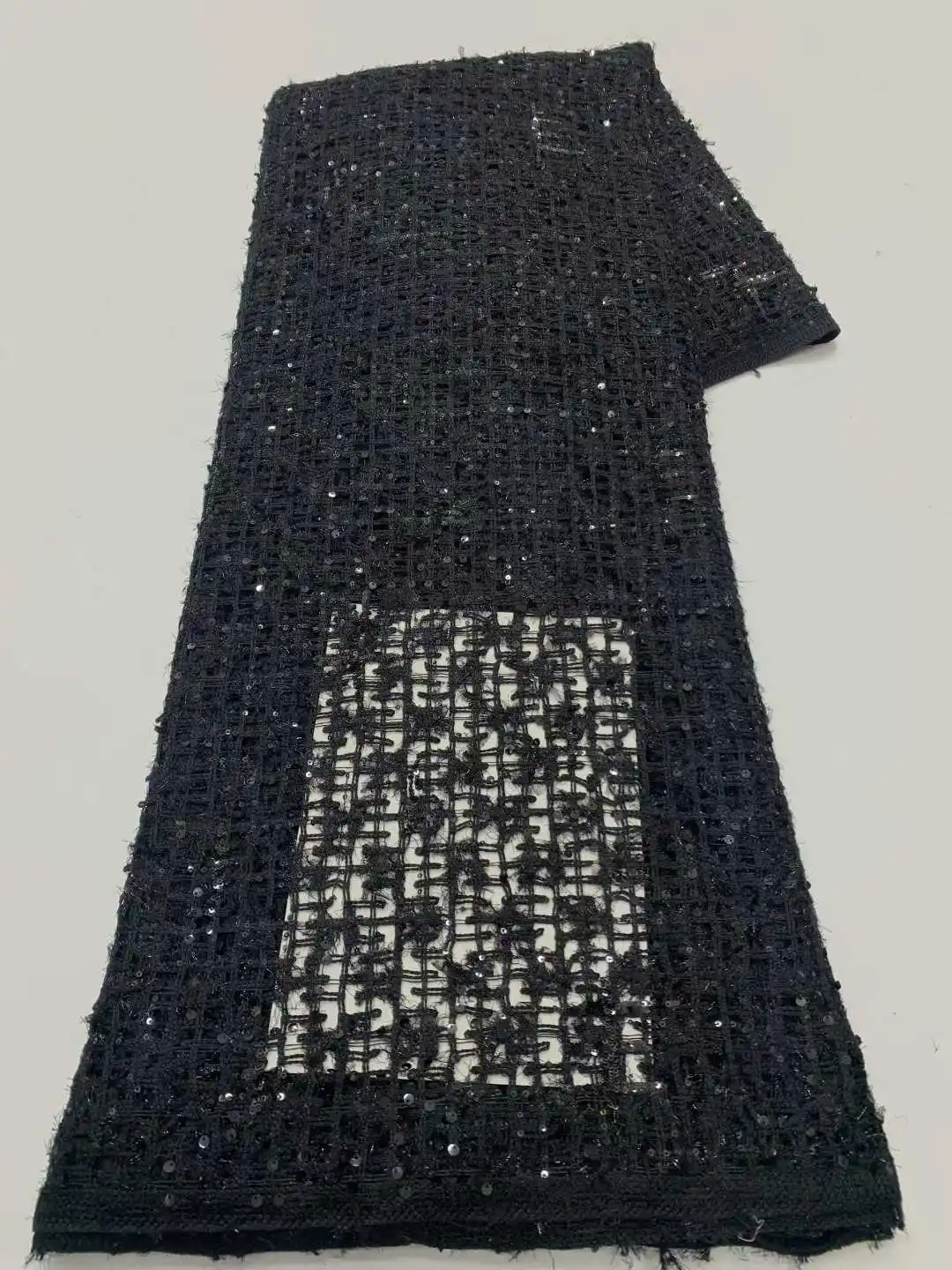 

5 ярдов африканский шнур кружевной ткани высокого качества нигерийский гипюр с блестками для женщин свадебные платья