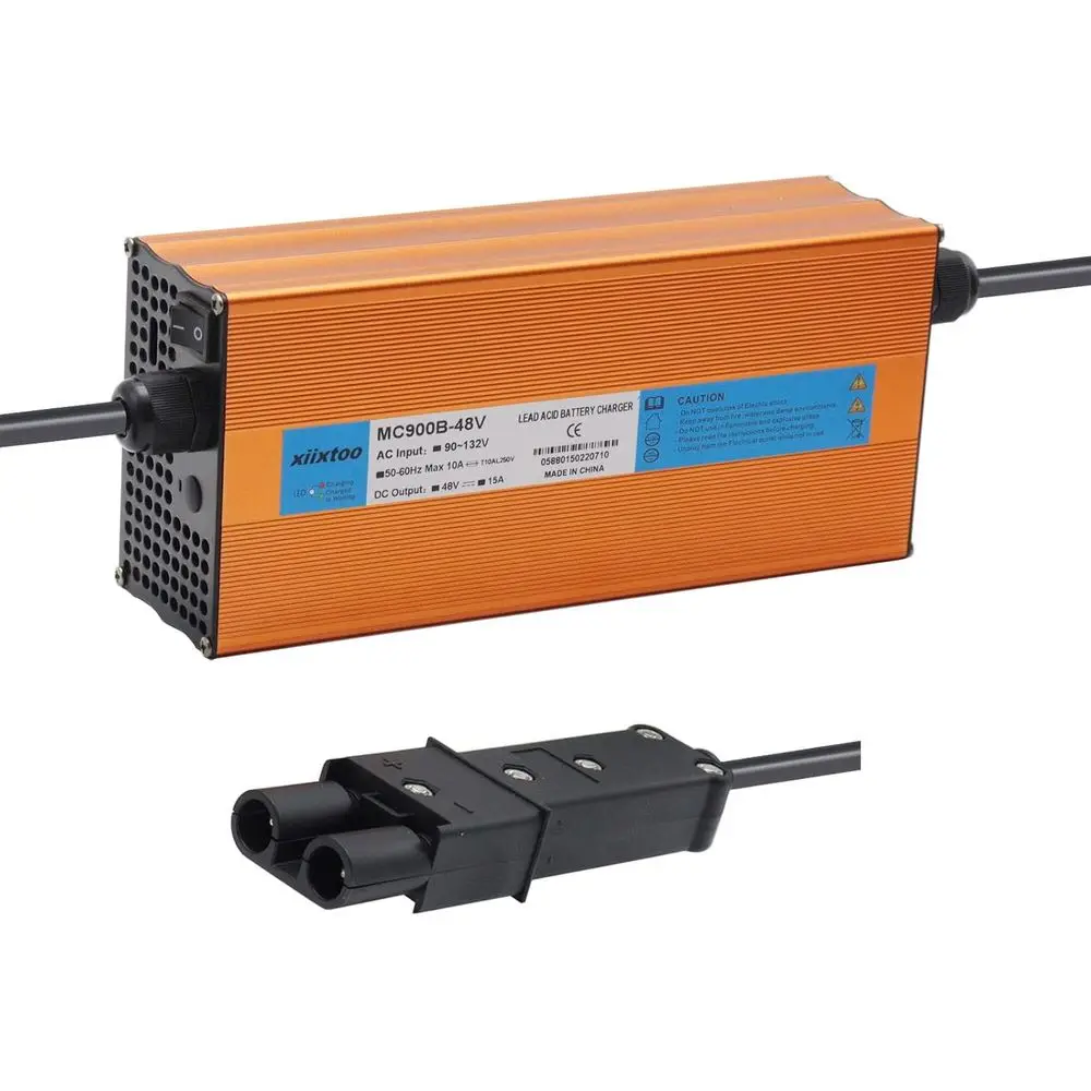 

Сменное зарядное устройство для гольф-кара 48 В, 15 А, совместимое с тележкой для гольфа 48 В G14 G16 G19 G22 с бинокулярным 2-контактным разъемом Plu