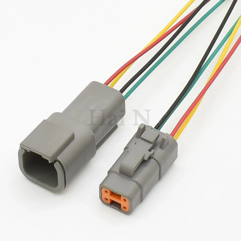 DTM Series 4 Pin Male Female DTM06-4S DTM04-4P Automotive Waterproof Connector Sealed Wire Harness Plug With 15cm Wires